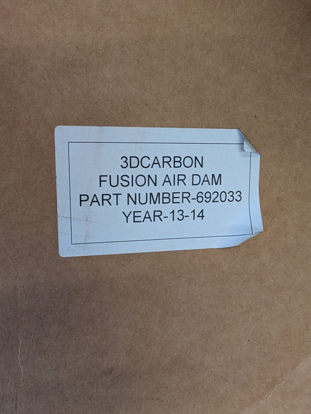 3D Carbon Fusion Air Dam 13-14
