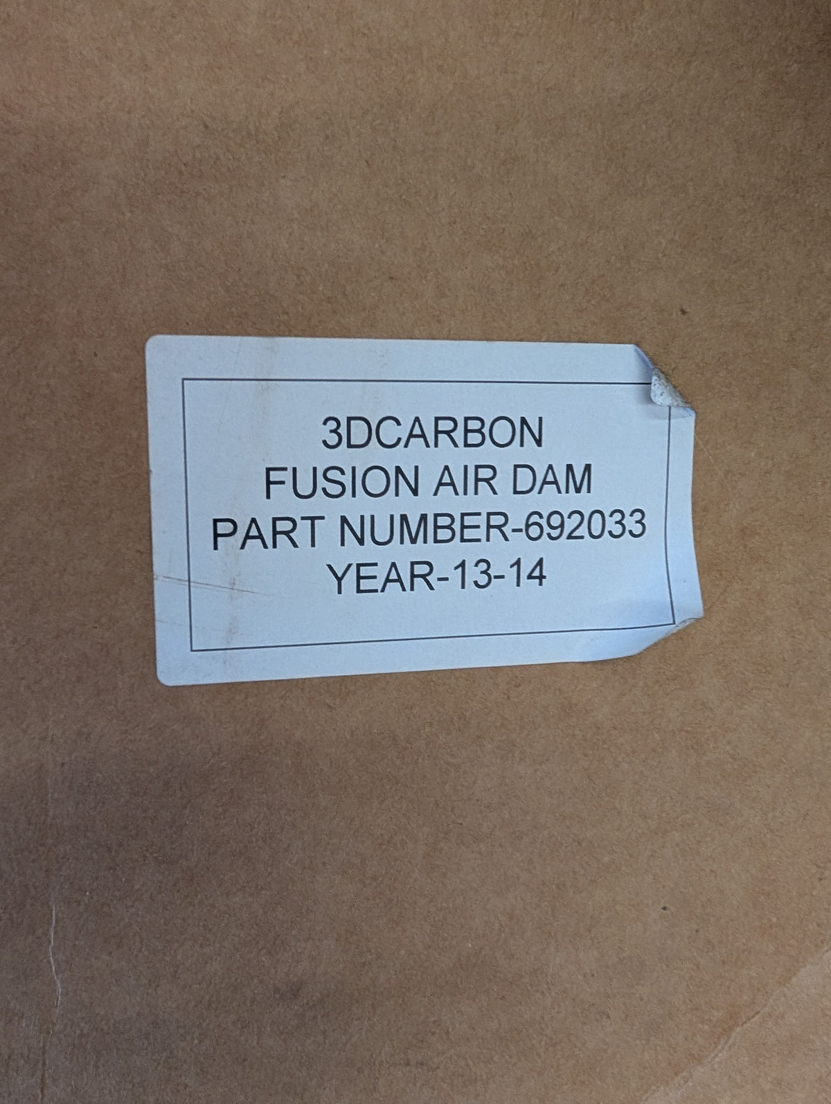 3D Carbon Fusion Air Dam 13-14