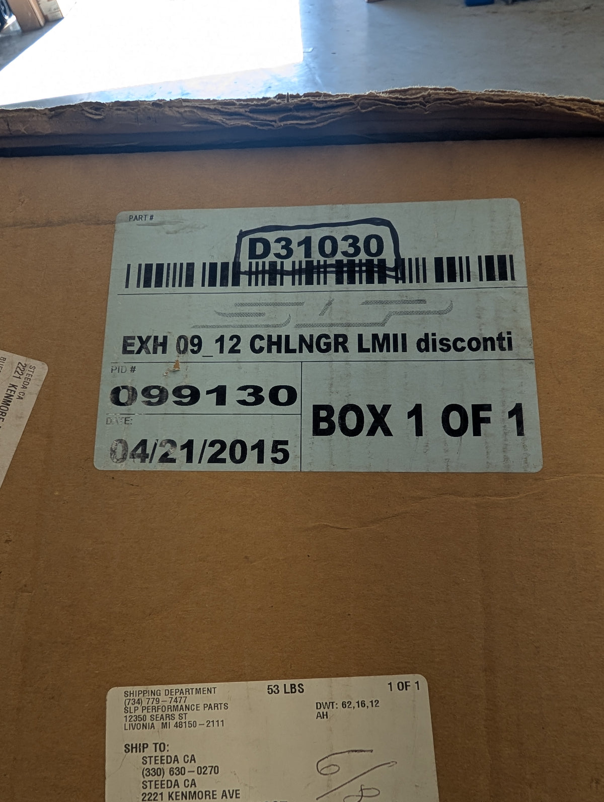 Loudmouth II exhaust from SLP for 09-14 Challenger Hemi D31030