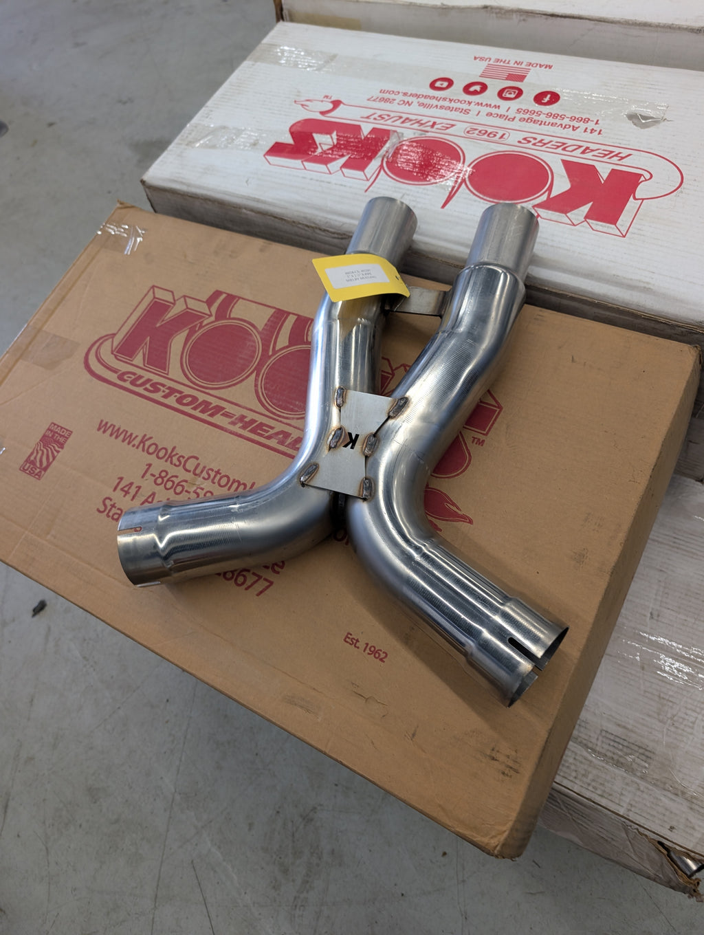 3" x 2-1/2" (OEM) SS Comp. Only X-Pipe. 2007-10 Shelby GT500.