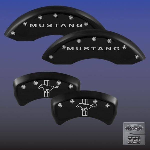 Black Caliper Covers (Front/Rear Set)