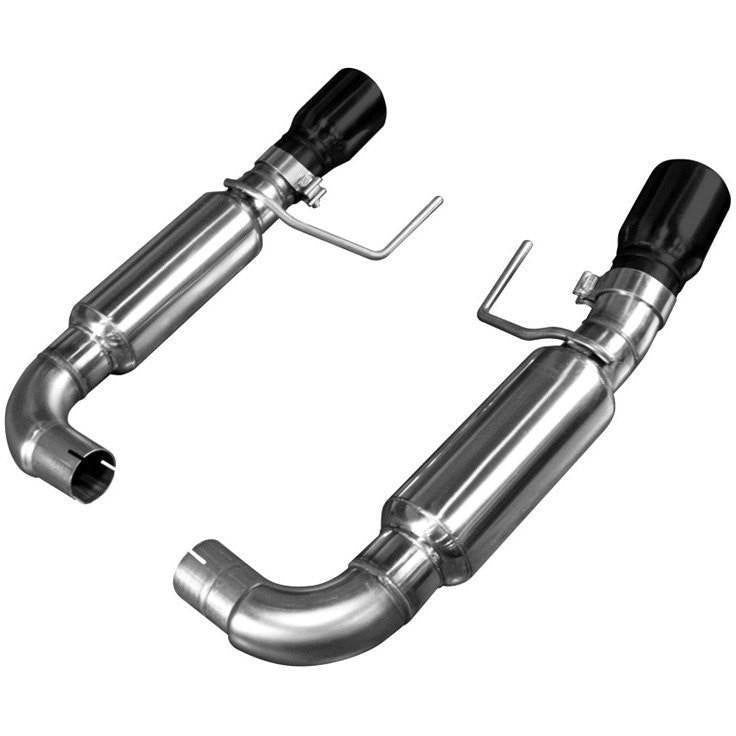 2015+ OEM X 3" AXLE BACK EXHAUST W/ BLACK TIPS - Fastback