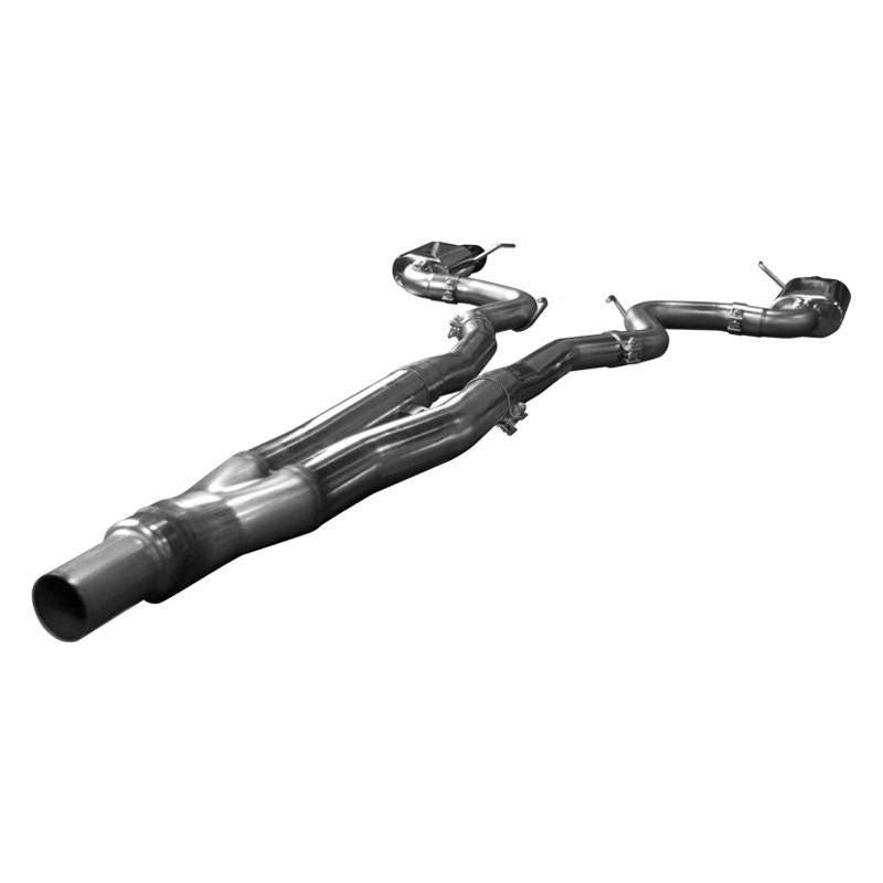 2015 3" X 2 1/2" CAT BACK W/ BLACK TIPS - Fastback