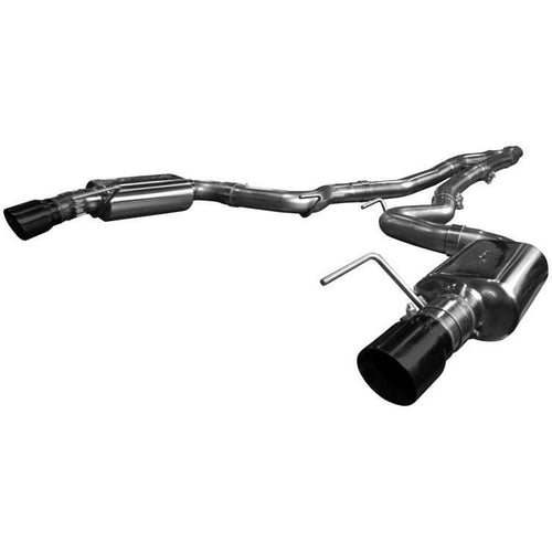 2015 3" X 2 1/2" CAT BACK W/ BLACK TIPS - Fastback