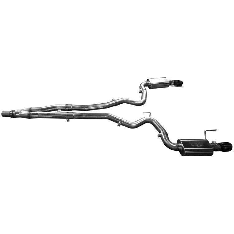 2015 FORD MUSTANG ECOBOOST 2 1/4" X 2 1/2" CAT BACK W/ BLACK TIPS