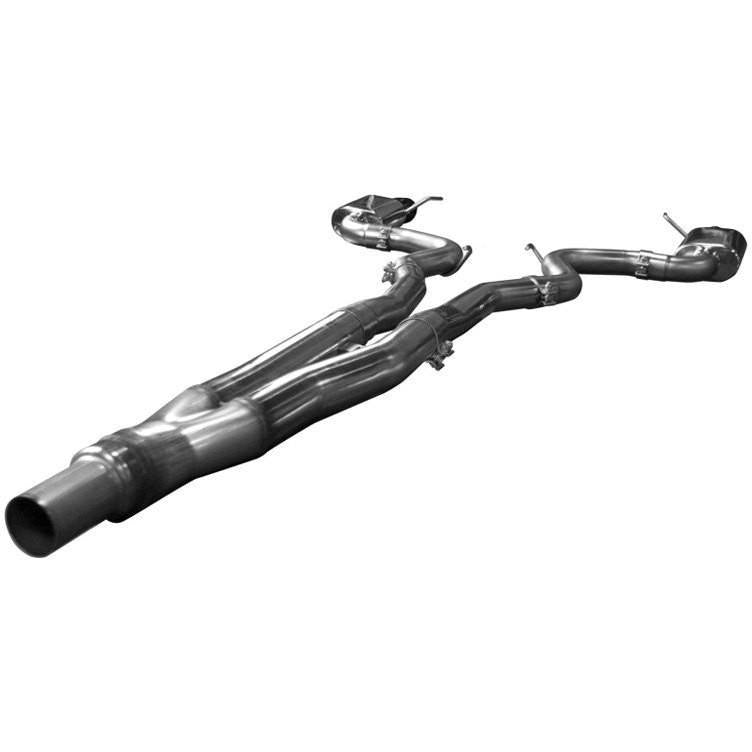 2015 FORD MUSTANG ECOBOOST 2 1/4" X 2 1/2" CAT BACK W/ BLACK TIPS