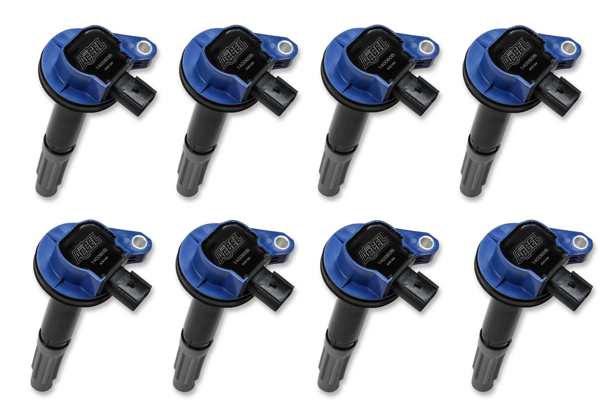 ACCEL IGNITION COILS SUPER COIL SERIES 2011-2016 FORD 5.0L COYOTE ENGINES 8-PACK