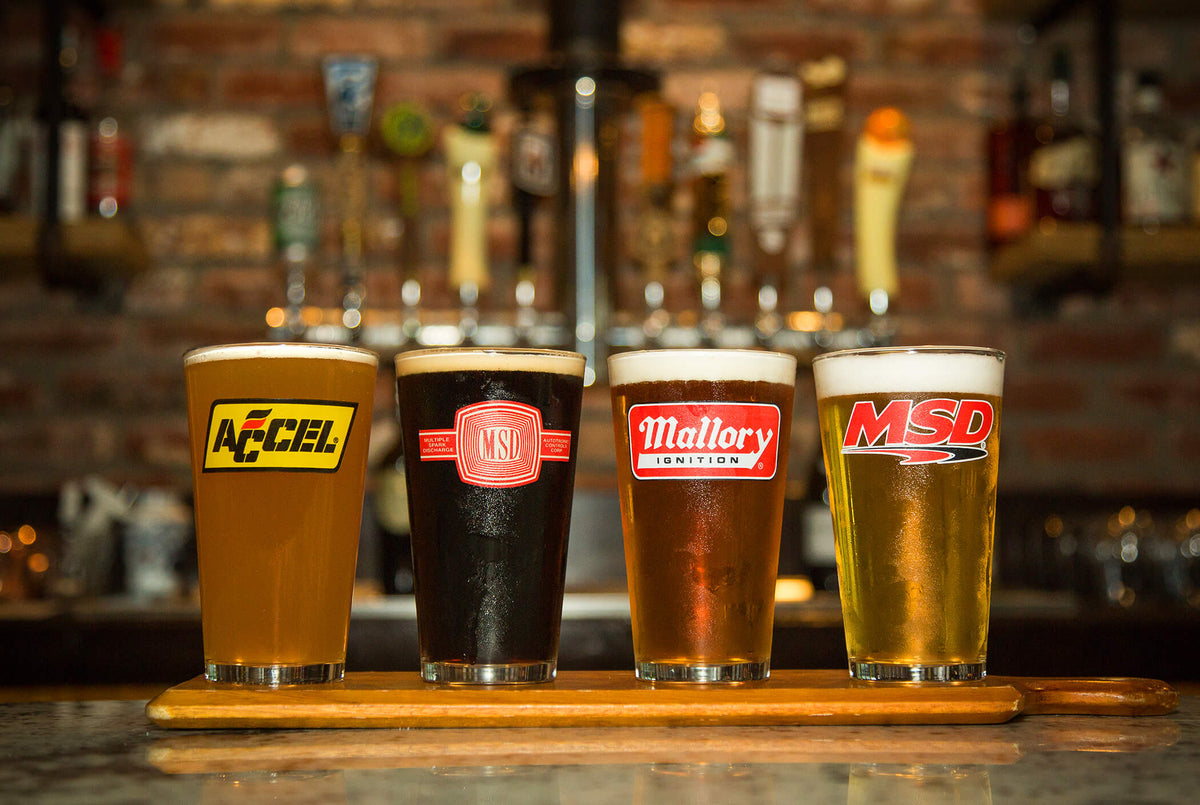 HOLLEY 16OZ. LOGO PUB GLASS ASSORTMENT - 4 PACK (SERIES 3)