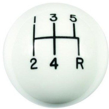 Classic Shift Knob (White With 5 Spd Pattern)