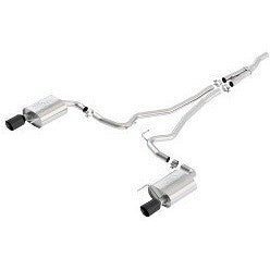 Touring Cat Back Exhaust System Black Chrome