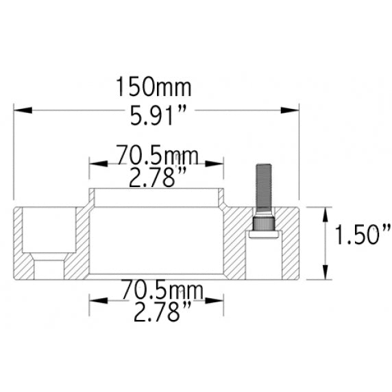 Coyote Wheel Spacers (1.5 inch) set of 2 (94-14 Mustang)