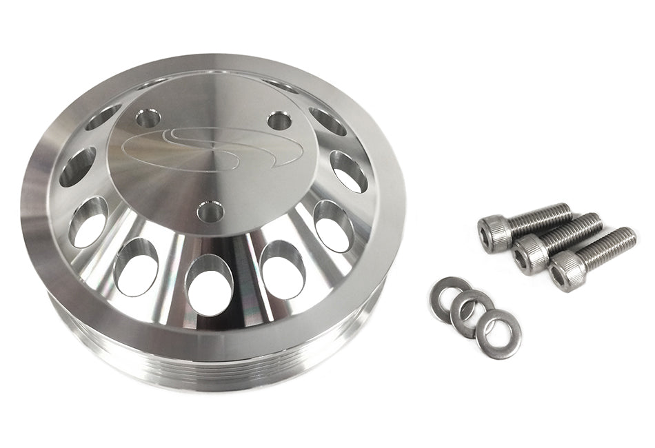 Steeda Mustang GT/BOSS 302 Billet 3 Bolt Water Pump Pulley 5.0L/5.2L GT350 (2011-2022)