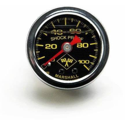 Fuel Rail Pressure Gauge (0-100 PSI 1 1/2'' Liquid Filled Black)