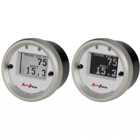 Dual Interceptor Gauge set (White/Black Screen)
