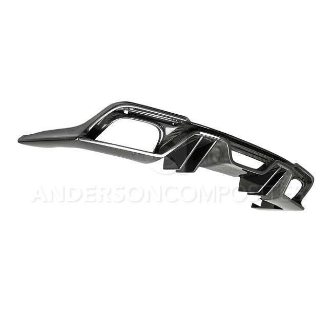2015 - 2017 MUSTANG CARBON FIBER REAR DIFFUSER FOR QUAD TIP EXHAUST