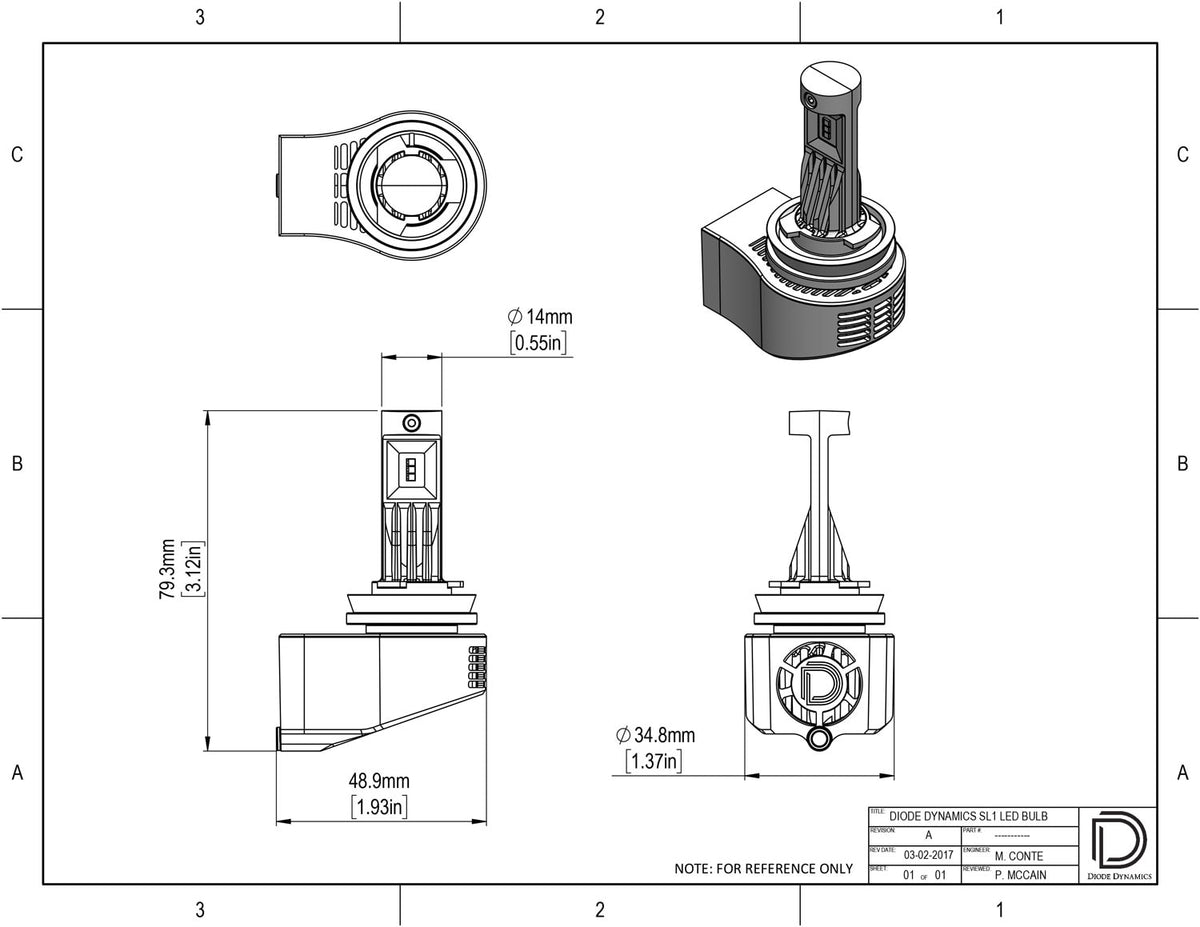 H11 SL1 LED Headlight pr Diode Dynamics DD0217P