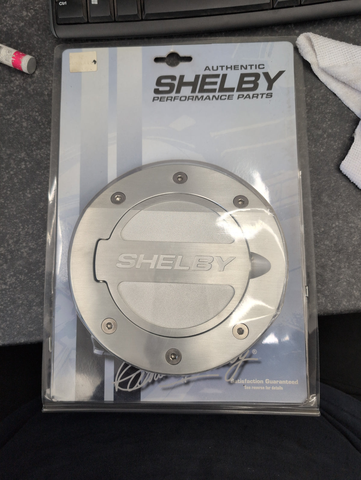 2005-2009 Shelby Performance Fuel Door Brushed Aluminum