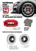 FRONT BIG BRAKE KIT 2 PIECE 14" ROTORS WITH 4 PISTON CALIPERS (2015-2021 MUSTANG)